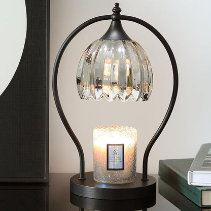 Candle Warmer Lamp with Timer, Vintage Black Wax Melt Warmer Lamp Electric Dimmable Candle Warmer, House Warming Gifts Home Decor for Living Room Bedroom Office, Birthday Gifts for Mom, Women & Men