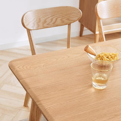 Wood Dining Chair for Kitchen & Dining Room - FAS-Grade North American Oak, Natural Wood Dining Chair with Ergonomic Curved Back,Easy Assembly,Heavy Duty Dining Chairs 400 lb Capacity