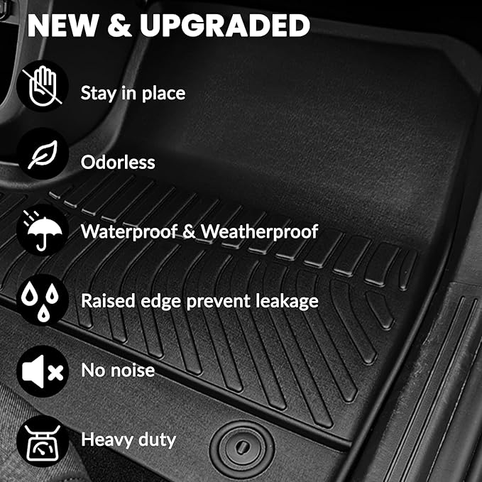 Auxko All Weather Cargo Liner Fit for Kia Sportage 2023 2024 2025 TPE Rubber Trunk Mat Sportage Accessories All Season Guard Odorless Anti-Slip Cargo Mat Black