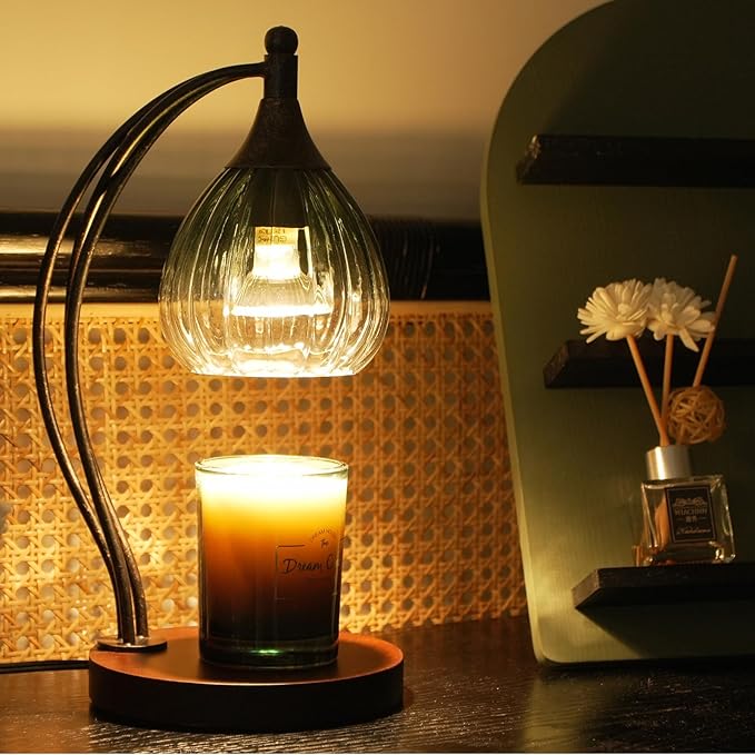 Candle Warmer Lamp with Timer and Dimmer - Electric Melter for Scented Jar Candles - Housewarming, New Home Decor, Valentine's Day Gifts for Her