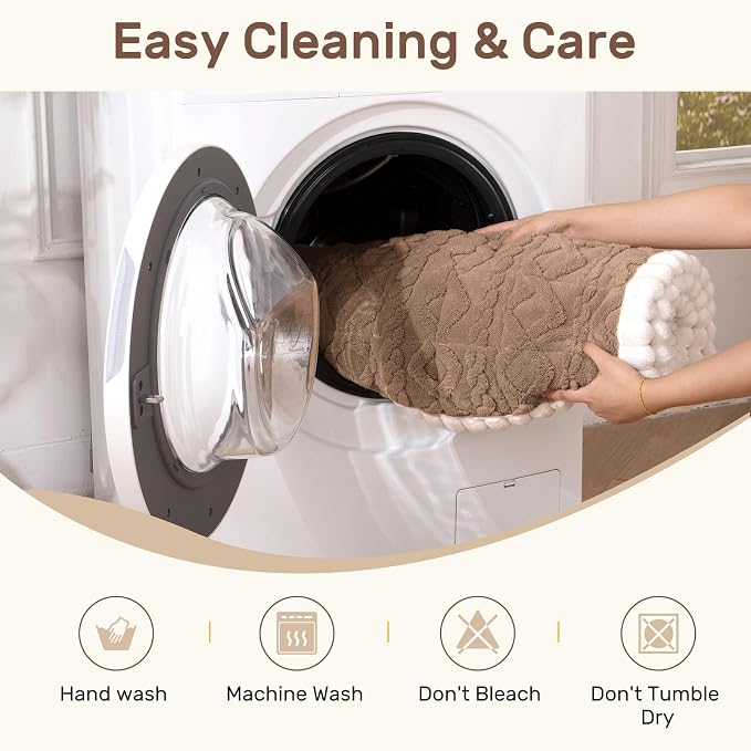 Couch Cover for Dogs, Washable Non Slip Sofa Covers for 4 Cushion Couch Pet Friendly Fuzzy Sofa Protector&Bed Mat for Pets (27.6"x94.49" Coffee)
