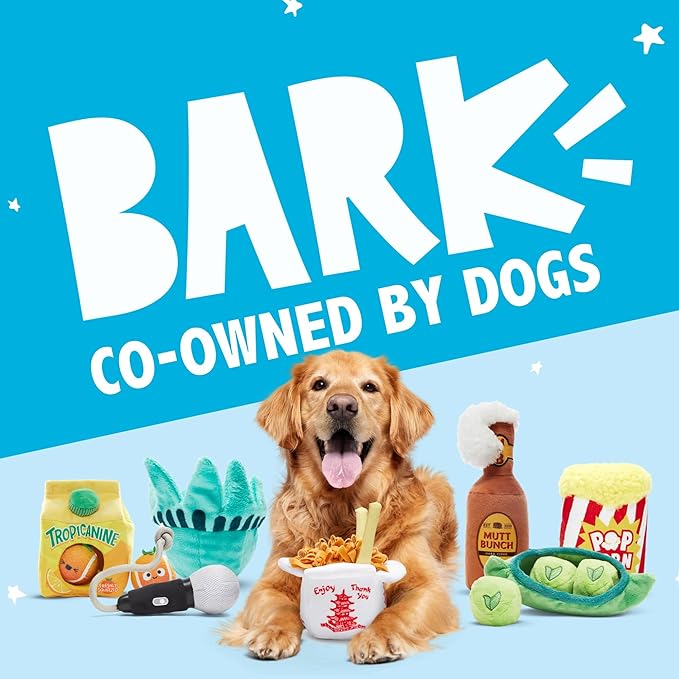 Barkbox 2 in 1 Interactive Plush Dog Toy - Rip and Reveal Toy for Dogs and Puppies - Stimulating Squeaky Pet Toys | Janspup Backpack (Large)