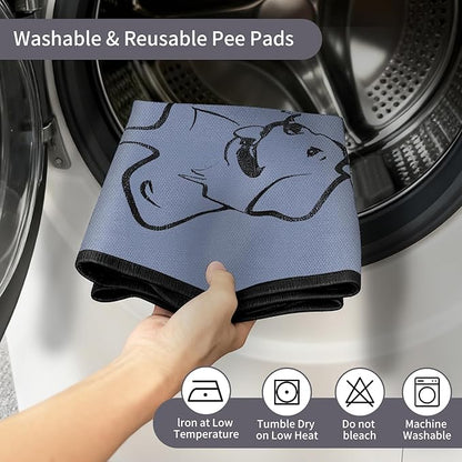1 Pack Washable Pee Pads for Dogs 72"x72", Reusable Training Puppypads Absorbency Non-Slip & Leak-Proof for Pet Whelping Box Playpen Crate Sofa Bed Floors (Gray)