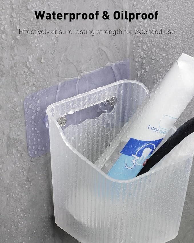 Uniclife 30 Pcs Self Adhesive Picture Hooks 40 lbs Load 2.64" Heavy Duty Picture Hangers Without Nails Adhesive Wall Hooks for Hanging Transparent Waterproof Frame Hangers Sticky Hooks for Bathroom