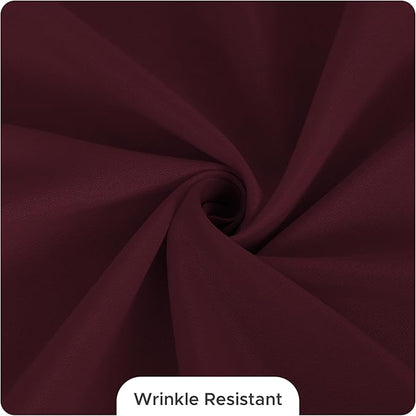 Fitable 8 Pack Table Cloth Rectangle Table: Stain and Wrinkle Resistant Tablecloth Rectangular, Washable Polyester Tablecloths for Wedding Party Dining Banquet Event Catering(Burgundy, 70x120 Inch)