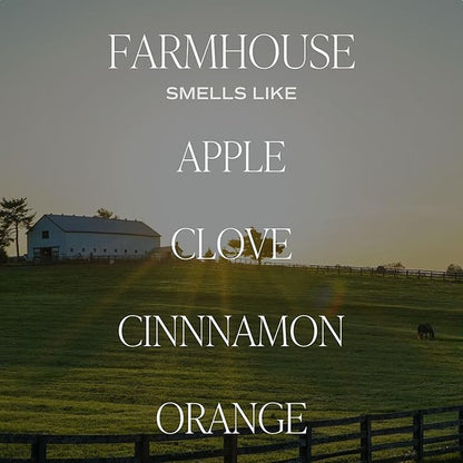 Sweet Water Decor Farmhouse Candle | Autumn, Cinnamon, and Nutmeg, Fall Scented Soy Candles for Home | 9oz Clear Jar, 40 Hour Burn Time, Made in The USA