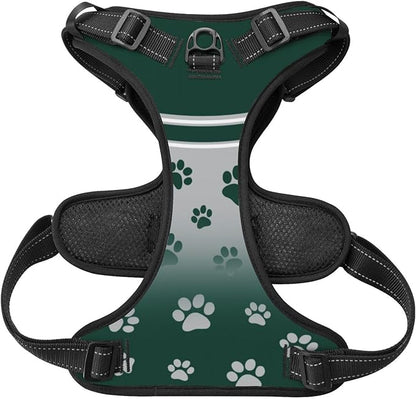 Custom New York Dog Harness with Reflective Stripes Personalized Name and Number Dog Vest Harness with Pet Traction Rope for Small Medium Large Dog