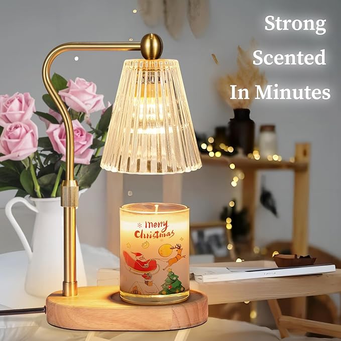 Candle Warmer Lamp with Timer Dimmer Adjustable Height for New Home Bedroom,Mothers Day Gifts,Vintage Home Decor for Scented Jar