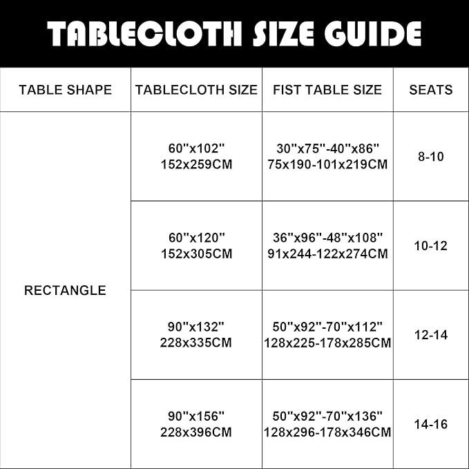 6 Pack Black Tablecloth 60 x 102 Inch Table Cloth for 6 Foot Rectangle Tables, Wrinkle Resistant Washable Polyester Fabric Table Covers for Party, Wedding,Dining,and Banquet