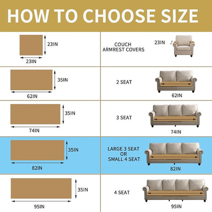HAOMAIJIA Waterproof Couch Cover for Dogs Washable,Faux Fur Pet Couch Covers for Sofa,Soft Dog Bed Cover Non-Slip Couch Covers for 3 Cushion Couch Sofa Pet Friendly (Grey, 35" x 82")