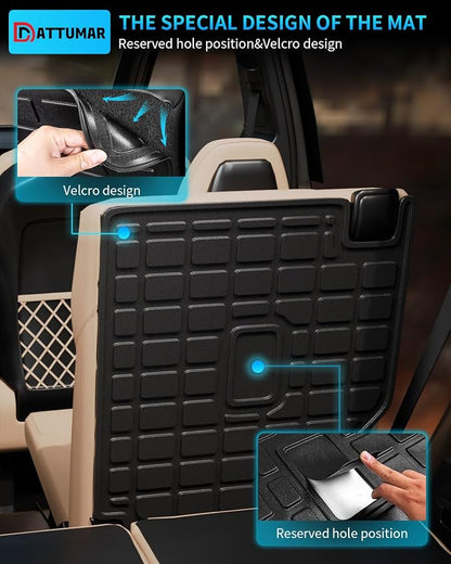 Back Seat Cover Protector Compatible with 2018-2024 Ford Expedition Lincoln Navigator 7-Seater (Not Fit 8 Seats) Kick Mats All Weather 2023 Expedition Accessories (2nd Row Backrest Mats)