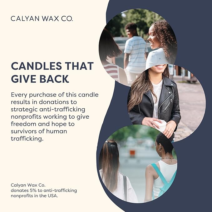 Calyan Wax Co. Seaside & Citrus 2 Wick Scented Candle - 37 Hour Burn - Luxury Non Toxic Soy Wax Candles - Long Lasting Large Glass Jar Candle for Home - 8.8oz