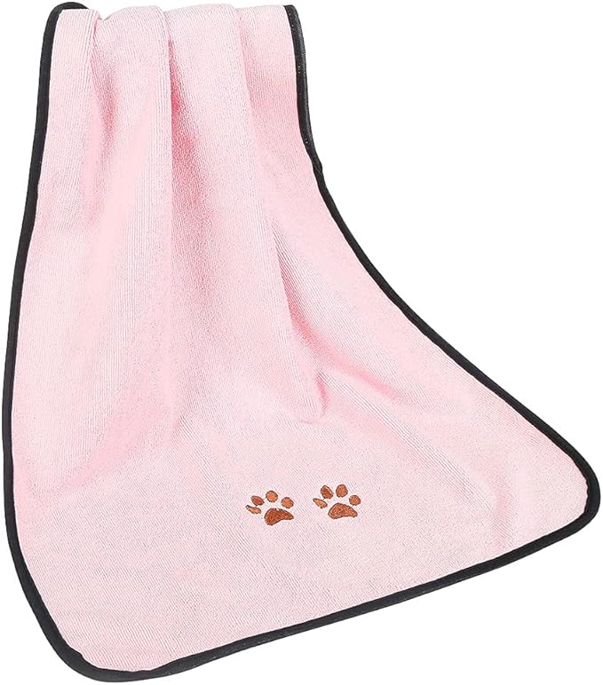 Pet Dog Cat Microfiber Drying Towel Ultra Absorbent Great for Bathing and Grooming (1-Pack)