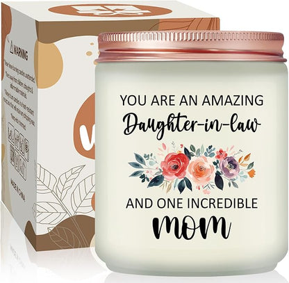 Daughter in Law Gifts Ideas - Birthday Mothers Day Christmas Gifts for Daughter in Law - Lavender Scented Candle