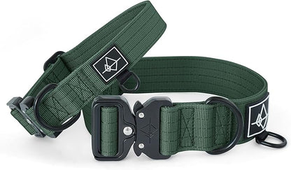 Made to ROAM Premium Dog Collar - Adjustable Heavy Duty Nylon Collar with Quick-Release Metal Buckle (Maine Marina, Classic Size 1)