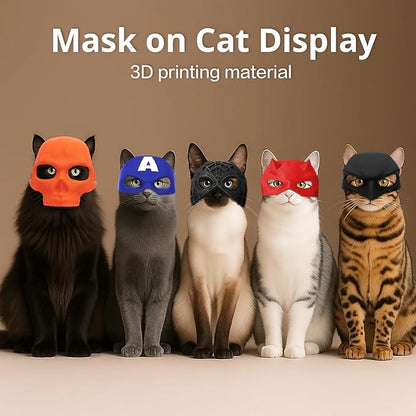 Cat Bat Mask Halloween Costumes Accessories for Cats, Cat Bat Cosplay Apparel (Medium, Orange Skull)
