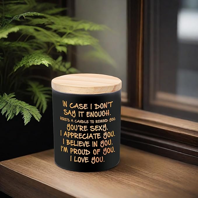 BFJLIFE Candles Gifts for Him Men Romantic Unique Husband Boyfriend Gifts for Valentines Fathers Day Christmas Anniversary Birthday Stocking Stuffers Novelty Lavender Scented Soy Candle