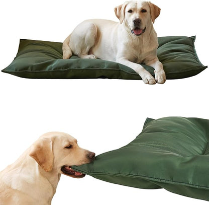 Chew Proof Indestructible Dog Bed,Large (28"x41"),Green | Durable,for Aggressive Chewers,Tough,chew resistant, non chewable,Machine Washable & Waterproof,Indoor Outdoor