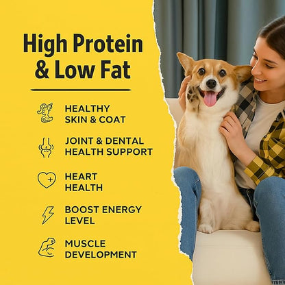 Chicken Jerky Dog Treats Made in USA | Chicken Dehydrated Breast | Training Treats | Human Grade, High Protein, Single Ingredient Dog Treats | Grain-Free, Hypoallergenic | All Breeds, 4 oz