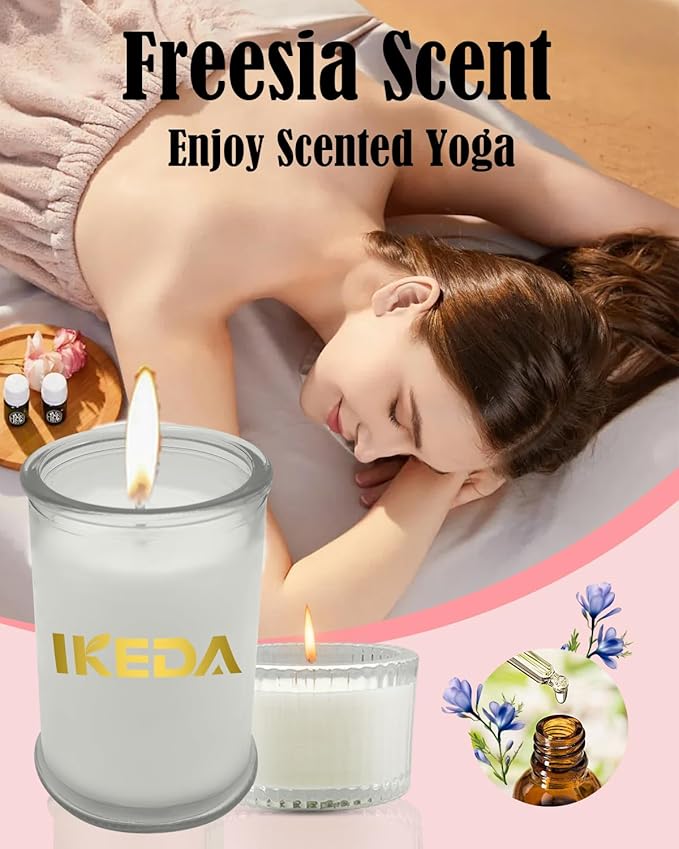 Scented Candles,3pcs Nature Aroma Home Aromatherapy Candles Gifts Set,80h Long Lasting Burn Time Soy Wax Candle for Bar, Birthday, Valentine, Christmas