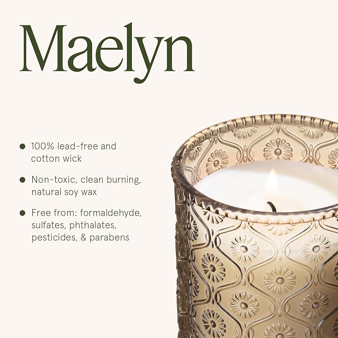 LA JOLIE MUSE Island Coconut Scented Candle – Coconut, Peach & Vanilla | 6oz Luxury Soy Candle | 40 Hours Clean Burn| Gift-Ready for Hosts & Gatherings | Elegant Home Décor