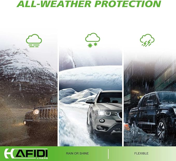 Automotive Floor Mats & Cargo Liner for Forester 2014-2018 All Weather Protection Full Set- Black