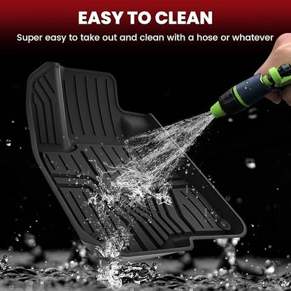 LASFIT Floor Mats & Trunk Mat for Honda CR-V 2017-2022 Gas Only (Upper Position), All Weather Protection TPE Floor Liners 1st & 2nd Row & Cargo Mat Full Set, Black