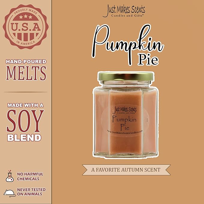 Pumpkin Pie Scented Blended Soy Candle by Just Makes Scents (8 oz)
