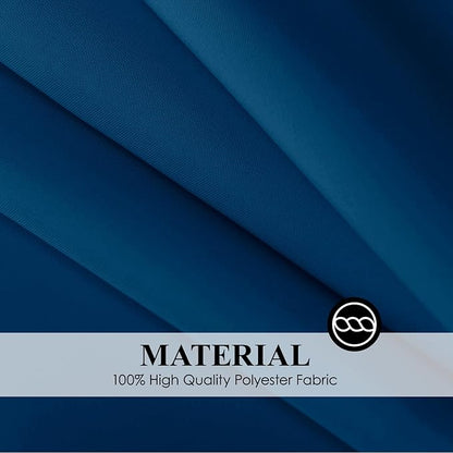 Rectangle Tablecloths 90x132 Inch 2 Pack Navy Blue Tablecloth for 6ft Washable Decorative Linen Polyester Table Cloths for 8ft Dining Table Banquets Buffet Parties and Wedding