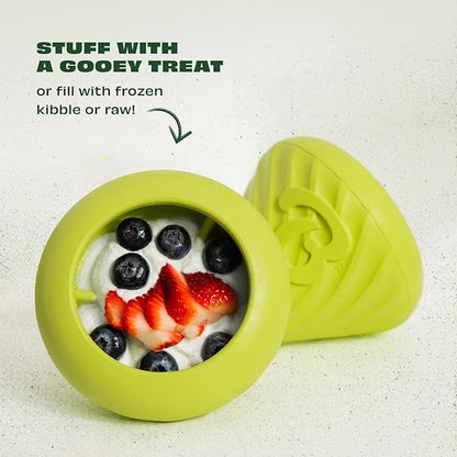 Benebone Natural Rubber Cone Interactive Enrichment Treat Dispensing Dog Toy - Slow Feeder - Great for Meals and Boredom