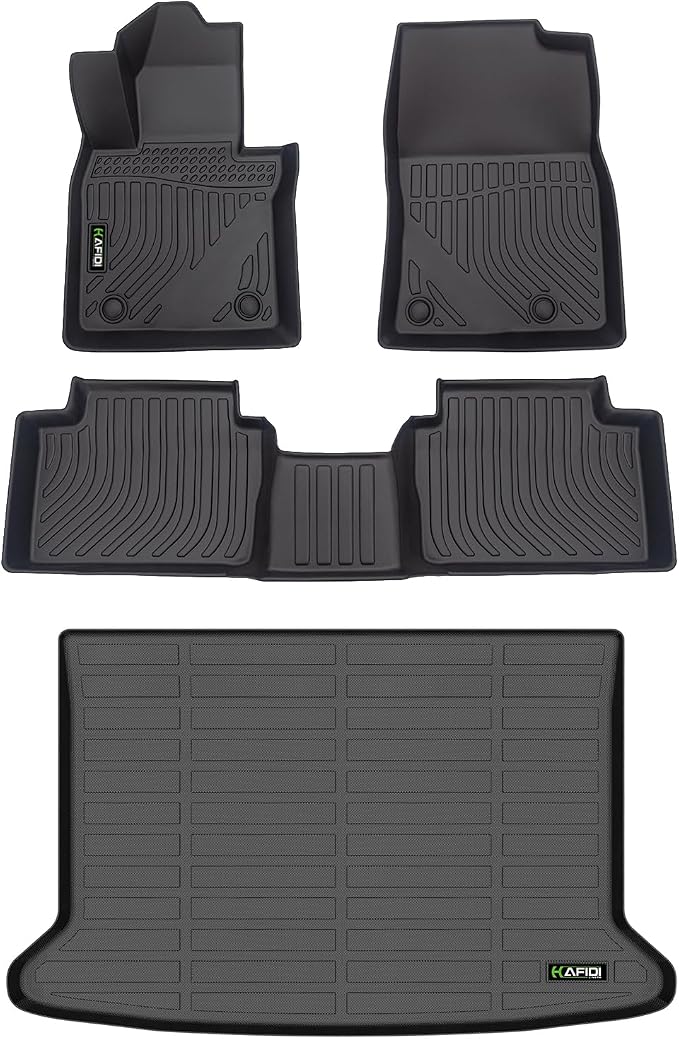 All Weather Car Floor Mats & Cargo Liner for Mazda CX-30 2020-2025 2026 Custom Fit Full Set Accessories - Black