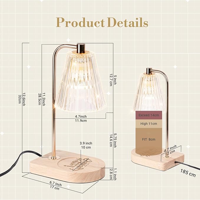 Marycele Birthday Gifts for Women, Candle Warmer Lamp with Timer, Unique Birthday Gifts for Wife Mom Friends Sister, 20th 30th 40th 50th 60th Year Old Gift Ideas