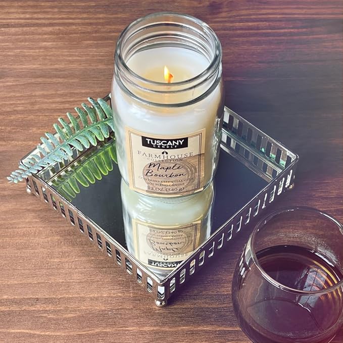 Tuscany Candle Maple Bourbon Scented Candle, 12 oz – Farmhouse Collection