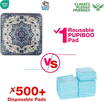 PUPIBOO Washable Pee Pads for Dogs and Cats - Super Absorbent Reusable Puppy Training Pads - 100% Waterproof, Leak-Proof & Non-Slip Whelping Pads for Pet Housebreaking
