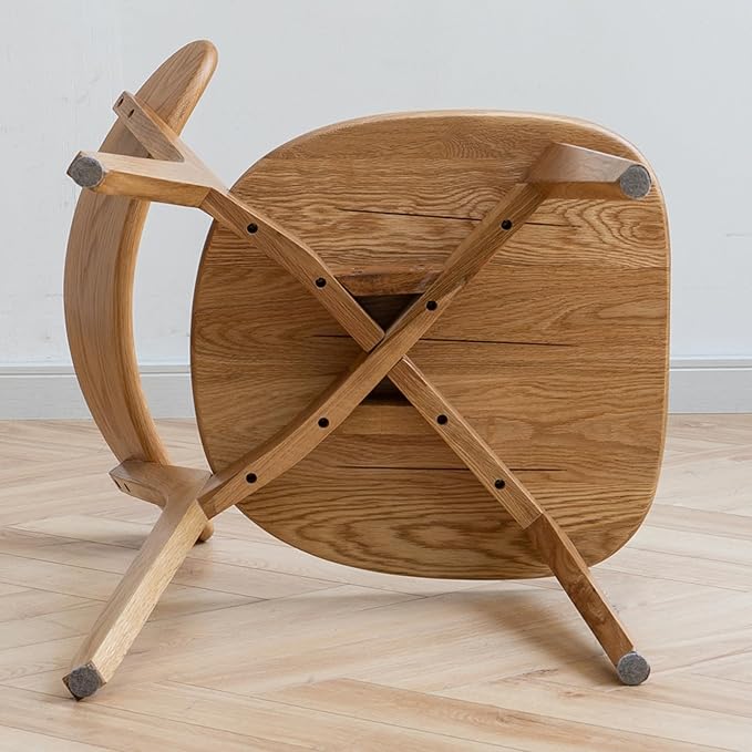 Wood Dining Chair for Kitchen & Dining Room - FAS-Grade North American Oak, Natural Wood Dining Chair with Ergonomic Curved Back,Easy Assembly,Heavy Duty Dining Chairs 400 lb Capacity