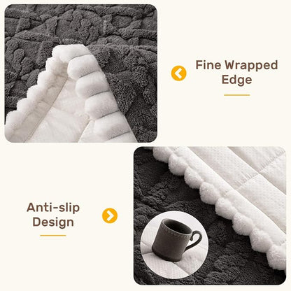 Couch Cover for Dogs, Washable Non Slip Sofa Covers for 2 Cushion Couch Pet Friendly Fuzzy Sofa Protector&Bed Mat for Pets (27.6"x59.06" Dark Gray)