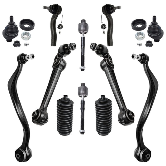 Detroit Axle - 12pc Front End Kit for 2007-2012 Ford Fusion Lincoln MKZ, 2007-2009 Mercury Milan, Lower Forward & Rearward Contr