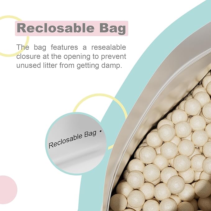 Generic Cat Litter Pellets Refills - 9 lbs, Exclusively for Dual-Layer Litter Box Systems, Dehydrating, Long-Lasting Odor Control