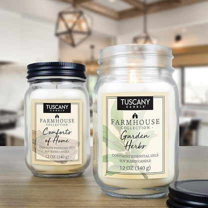 Tuscany Candle Garden Herbs: Herb & Lemon Scented Candle, 12 oz – Farmhouse Collection