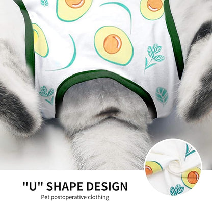 Cat Professional Surgical Recovery Suit,E-Collar Alternative for Cats Dogs,After Surgery Wear, Pajama Suit,Home Indoor Pets Clothing (M (6-8 1bs), Avocado)