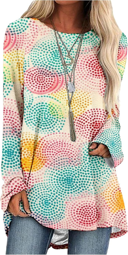 MARSVOVO Women Novelty Graphic Plus Size Sweater Crewneck Long Sleeve Cute Printed Loose Fit Casual Fall Sweaters Top