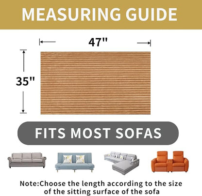 HAOMAIJIA Waterproof Couch Cover for Dogs Washable,Faux Fur Pet Couch Covers for Sofa,Soft Dog Bed Cover Non-Slip Couch Covers for 3 Cushion Couch Sofa Pet Friendly (Khaki, 35" x 47" 1 Pack)