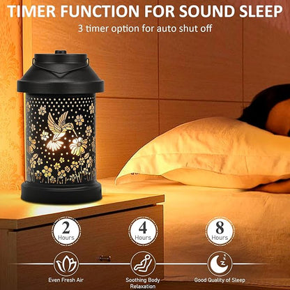 Dialan's Candle Warmer Lamp with Timer - Electric Candle Wax Melt Warmer with Dimmer for Scented Wax Jar Candles Home Decor Bedside Candle Lamp Gifts for Women Mom (Hummingbird, 2 Bulbs Included)