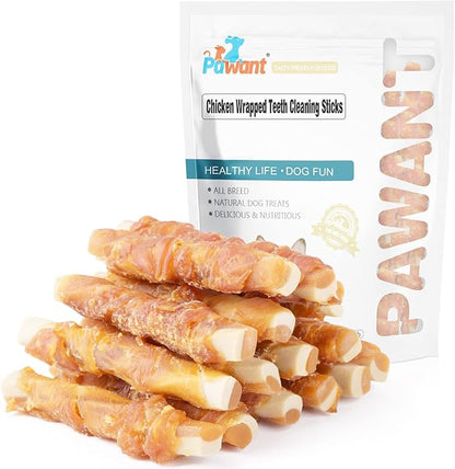 Dog Treats Biscuits Chicken and Teeth Cleaning Sticks Puppy Training Treats 0.5lb/227g