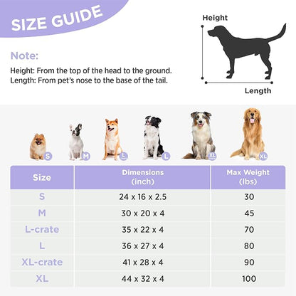LE SURE Cute XL Dog Bed-Extra Large Thick Shredded Chopped Foam Pet Bed Indoor with Removable Washable Cover, Modern Fuzzy Plush & Anti Slip Bottom, Blue | Shredded Chopped Foam,Modern Plush Crate Cushion Gift for Extra Large Dog, Waterproof Washable C...