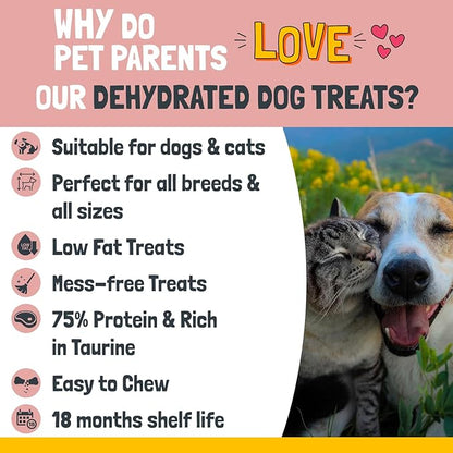 Ruff Town Dog Treats - Human Grade Beef Heart | Dehydrated Single Ingredient | High Protein, Low Fat, Hypoallergenic, Grain Free Training Treats | Ideal for All Breeds & Sizes, Made in USA(4oz)