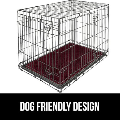 GORILLA GRIP SoakSTOPPER Dog Door Mat, 70x24 Machine Washable Rug Absorbent Doormat Captures Moisture Mud Dirt, Quick Dry Soft Chenille Entryway Rugs Indoor Entrance Mats for Dog Paws, Burgundy
