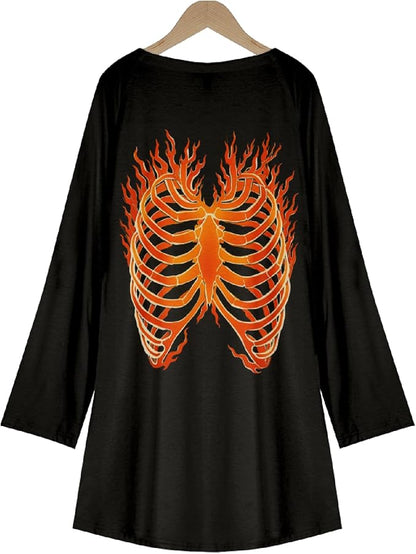 MARSVOVO Women Novelty Graphic Plus Size Sweater Crewneck Long Sleeve Cute Printed Loose Fit Casual Fall Sweaters Top