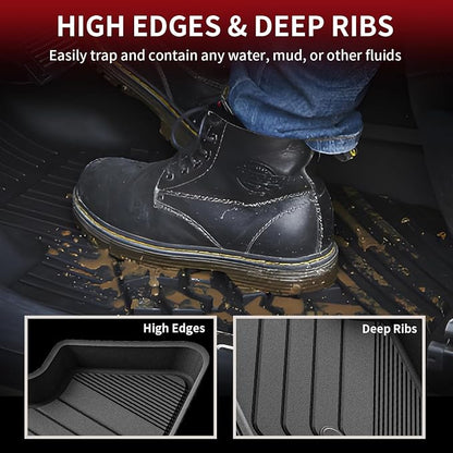 LASFIT Floor Mats Fit for BMW X2 2018-2023/ BMW X1 2016-2022 M35i, sDrive28i, xDrive28i, Custom Fit TPE All Weather Waterproof Floor Liners Front & Rear Rows Car Liners, Black