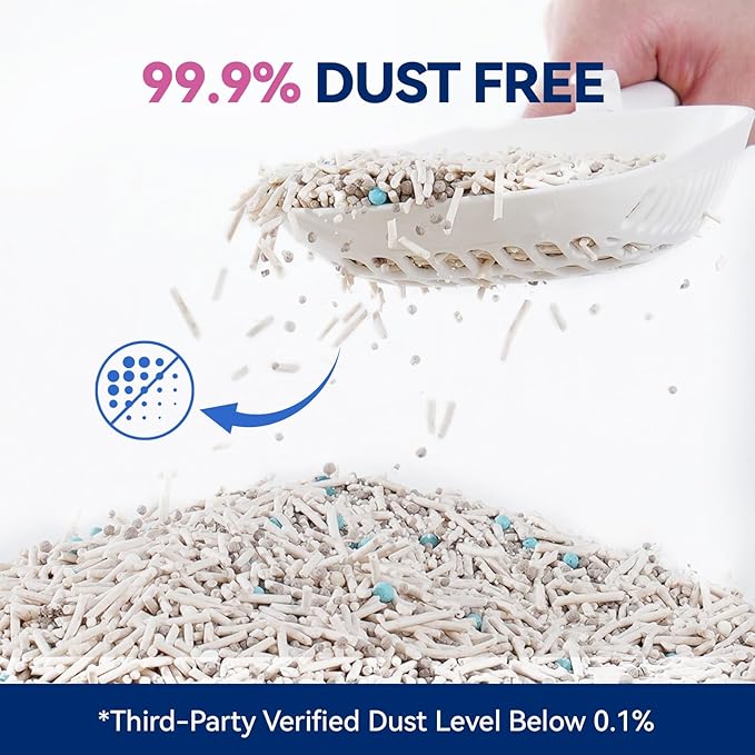 OPET Mixed Tofu Cat Litter -Strong Clumping Litter, Mixed Tofu and Bentonite, 99.9% Dust Free and Flushable Cat Litter, Natural Sustainable Ingredients Odor Control, Low Tracking